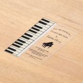 Piano Recital Acrylic Invitation  アクリル招待状 (レイダウン)