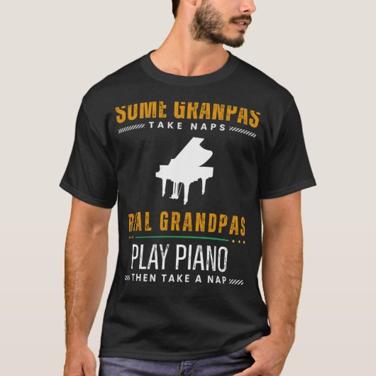 Piano Reverie: Grandpas実在鍵からミュージカルNaへ Tシャツ (正面)