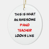 piano teacher, awesome セラミックオーナメント (左)
