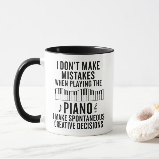 Piano Teacher Gift Funny Piano Mug Music Teacher マグカップ (ドーナツ)