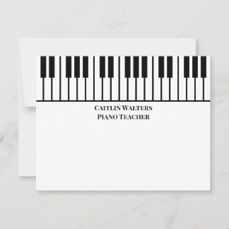 Piano Teacher Personal Stationery ノートカード