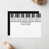 Piano Teacher Personal Stationery ノートカード (正面/裏面インサイチュ)