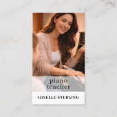 Piano Teacher QR Code Photo 名刺 (正面)