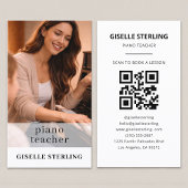 Piano Teacher QR Code Photo 名刺
