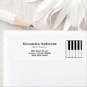 Piano Teacher Return Address Label ラベル (インサイチュ)