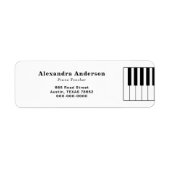 Piano Teacher Return Address Label ラベル (正面)