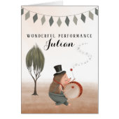 Piano Wonderful Performance Greeting Card (正面)