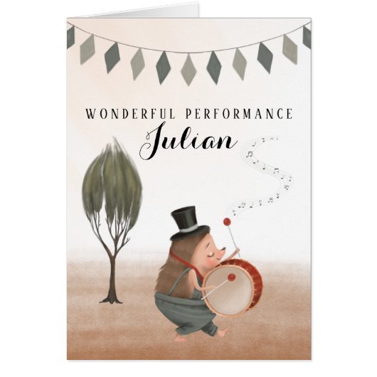 Piano Wonderful Performance Greeting Card (正面)
