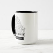 Piano Word Cloud Gift for Piano Teacher マグカップ (正面左)