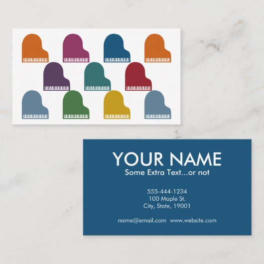 Pianosカラフル名刺 名刺 (正面/裏面)