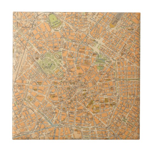Piantaのディディミアムミラノ-ミラノ、イタリアの地図 タイル (正面)
