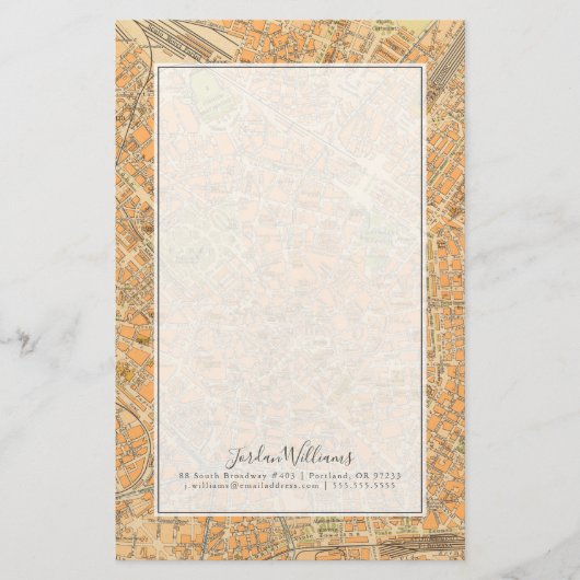 Piantaのディディミアムミラノ-ミラノ、イタリアの地図 便箋 (正面)