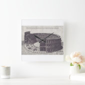 Piazza Braでヴェローナの円形劇場 スクエア壁時計 (ホーム)