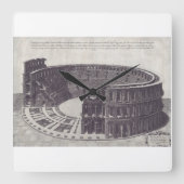 Piazza Braでヴェローナの円形劇場 スクエア壁時計 (正面)