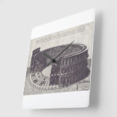 Piazza Braでヴェローナの円形劇場 スクエア壁時計 (傾斜)