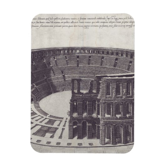 Piazza Braでヴェローナの円形劇場 マグネット (縦)