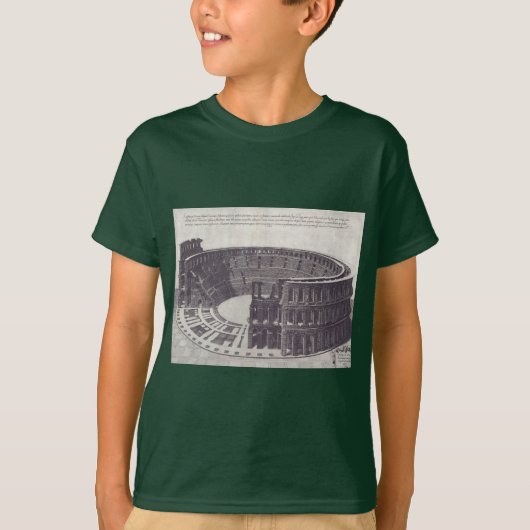 Piazza Braでヴェローナの円形劇場 Tシャツ (正面)