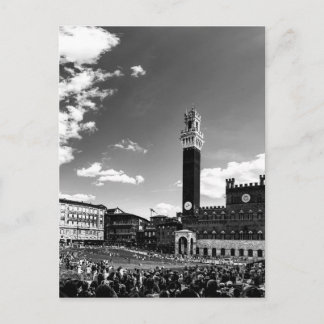 Piazza del Campo，シエナ。イタリア ポストカード