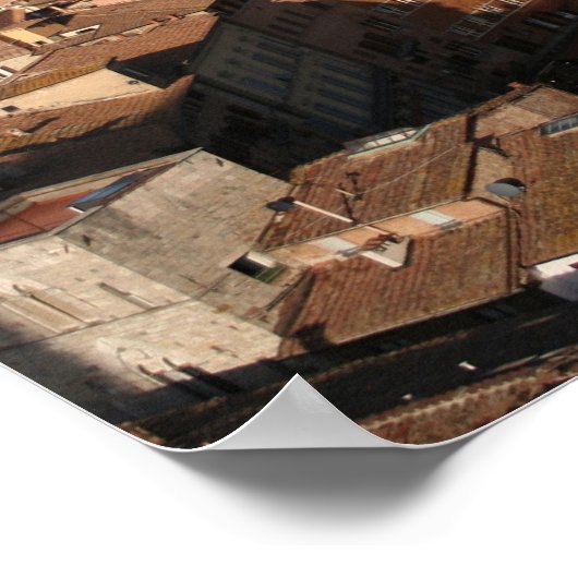 Piazza del Campo Siena Italiaポスター ポスター (角)