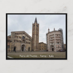 Piazza del Duomo, Parma，イタリアのはがき ポストカード