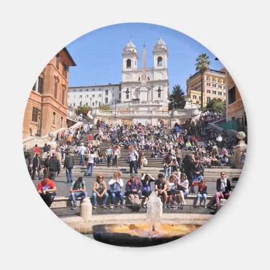 Piazza di Spagna，ローマ，イタリア マグネット (正面)