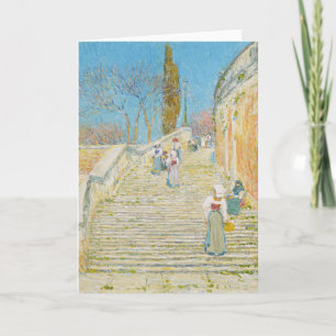 Piazza di Spagna,ローマ Childe Hasssam カード