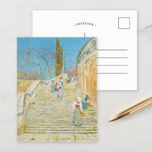 Piazza di Spagna,ローマ Childe Hasssam ポストカード