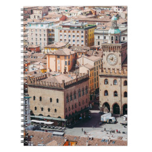 Piazza Maggiore広場とサンペトルの空中眺め ノートブック