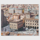 Piazza Maggiore広場とサンペトルの空中眺め ラッピングペーパー (フラット)