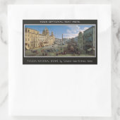 Piazza Navona,ローマカスタムアートステッカー 長方形シール (バッグ)