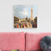 Piazza San Marco,ヴェネツィア, c.1760 キャンバスプリント (インサイチュ (リビング))