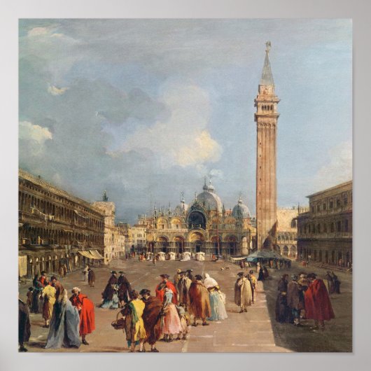 Piazza San Marco,ヴェネツィア, c.1760 ポスター (正面)