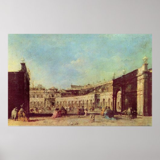 Piazza San Marco a Venezia – Francesco Guardi ポスター (正面)
