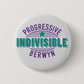 PIB中サイズのライトグレーボタン 缶バッジ (正面)