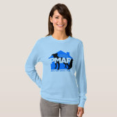 Pibbles及びより多くの動物の救助の長袖のワイシャツ Tシャツ (正面フル)