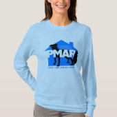 Pibbles及びより多くの動物の救助の長袖のワイシャツ Tシャツ (正面)