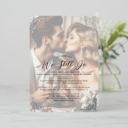 Picエレガントの結婚発願パーティー 箔招待状 (立ち正面)