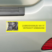 pic4、Labradoodlesは取除かないでそれをします! バンパーステッカー (車上)