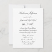 Pic Black Open Houseの卒業式の招待状 招待状 (裏面)