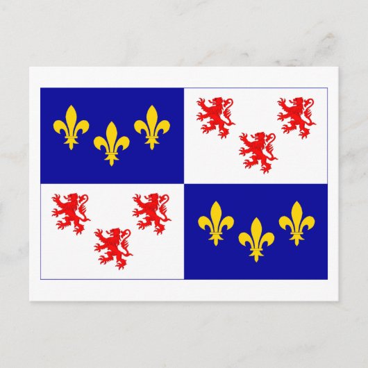 Picardieの旗 ポストカード (正面)