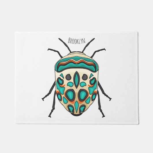 Picasso bug cartoon illustration ドアマット (正面)