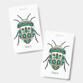Picasso bug cartoon illustration バッジ (正面＆裏面)