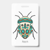 Picasso bug cartoon illustration バッジ (裏面)