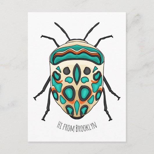 Picasso bug cartoon illustration ポストカード (正面)