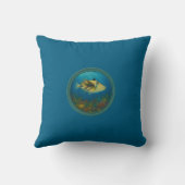 Picasso Trigger Fish Ocean Blue Pillows クッション (裏面)