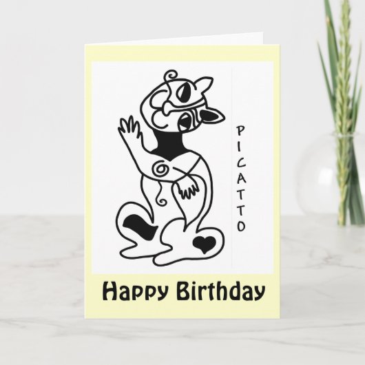 PICATTOの誕生日 カード (正面)