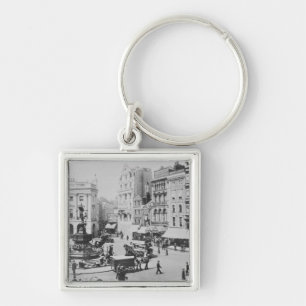 Piccadillyのサーカス、c. 1900年の眺め キーホルダー