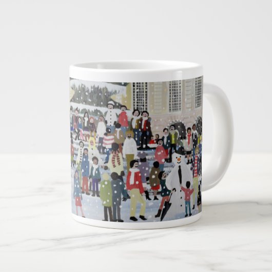 Piccadillyの雪場面 ジャンボコーヒーマグカップ (正面右)
