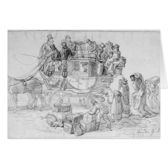 Piccadillyを去る西部地方の郵便車 (正面横)