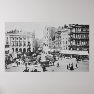Piccadilly Circusのビュー, c.1900 ポスター